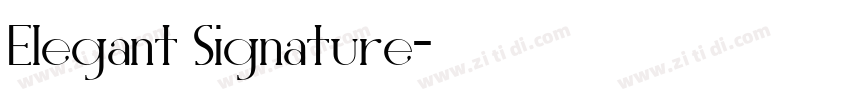 Elegant Signature字体转换